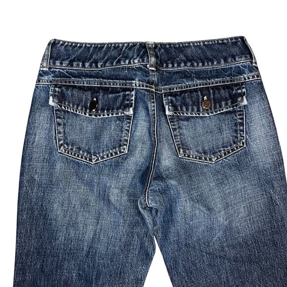 Vintage Eddie Bauer low rise boot cut women's dark denim jeans size 6 y2k - Picture 5 of 11